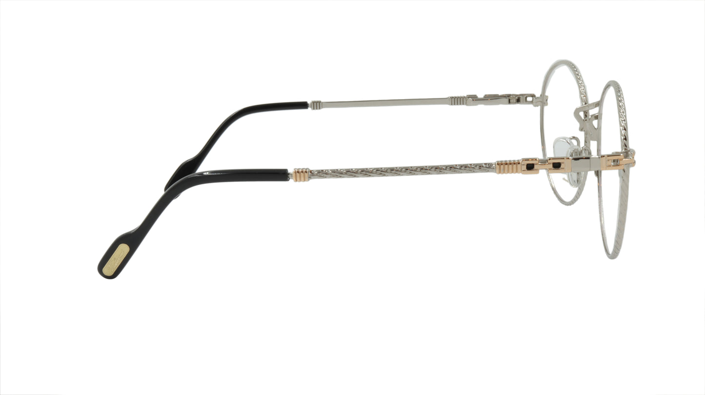 Paul Vosheront Round Silver Acetate Optical Frame PV382 C2