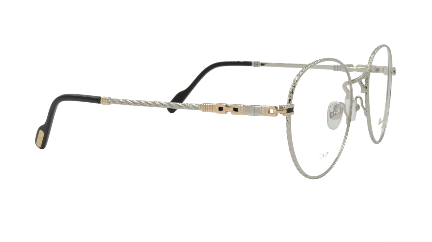 Paul Vosheront Round Silver Acetate Optical Frame PV382 C2