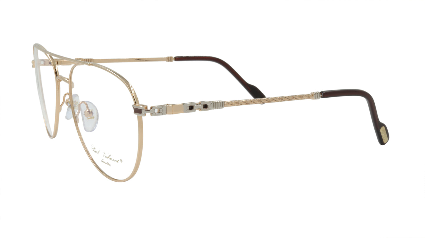 Paul Vosheront Aviator Gold Acetate Optical Frame PV381 C1