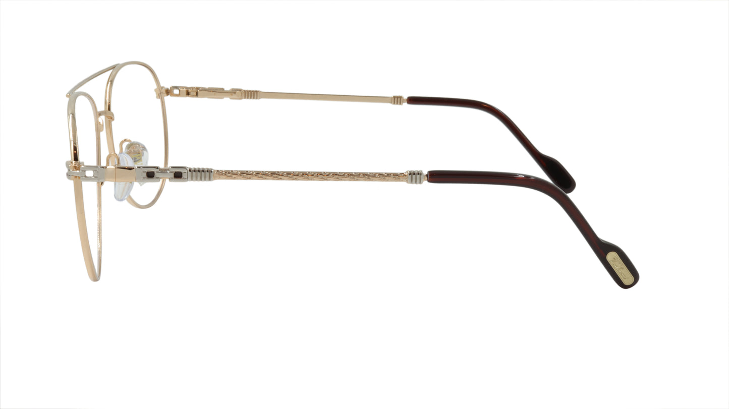 Paul Vosheront Aviator Gold Acetate Optical Frame PV381 C1