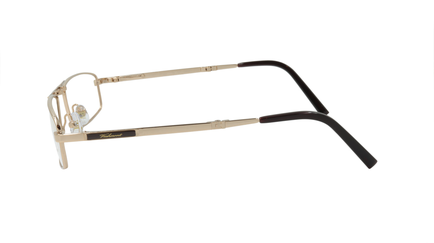 Paul Vosheront Rectangle Gold Acetate Optical Frame PV257 C1