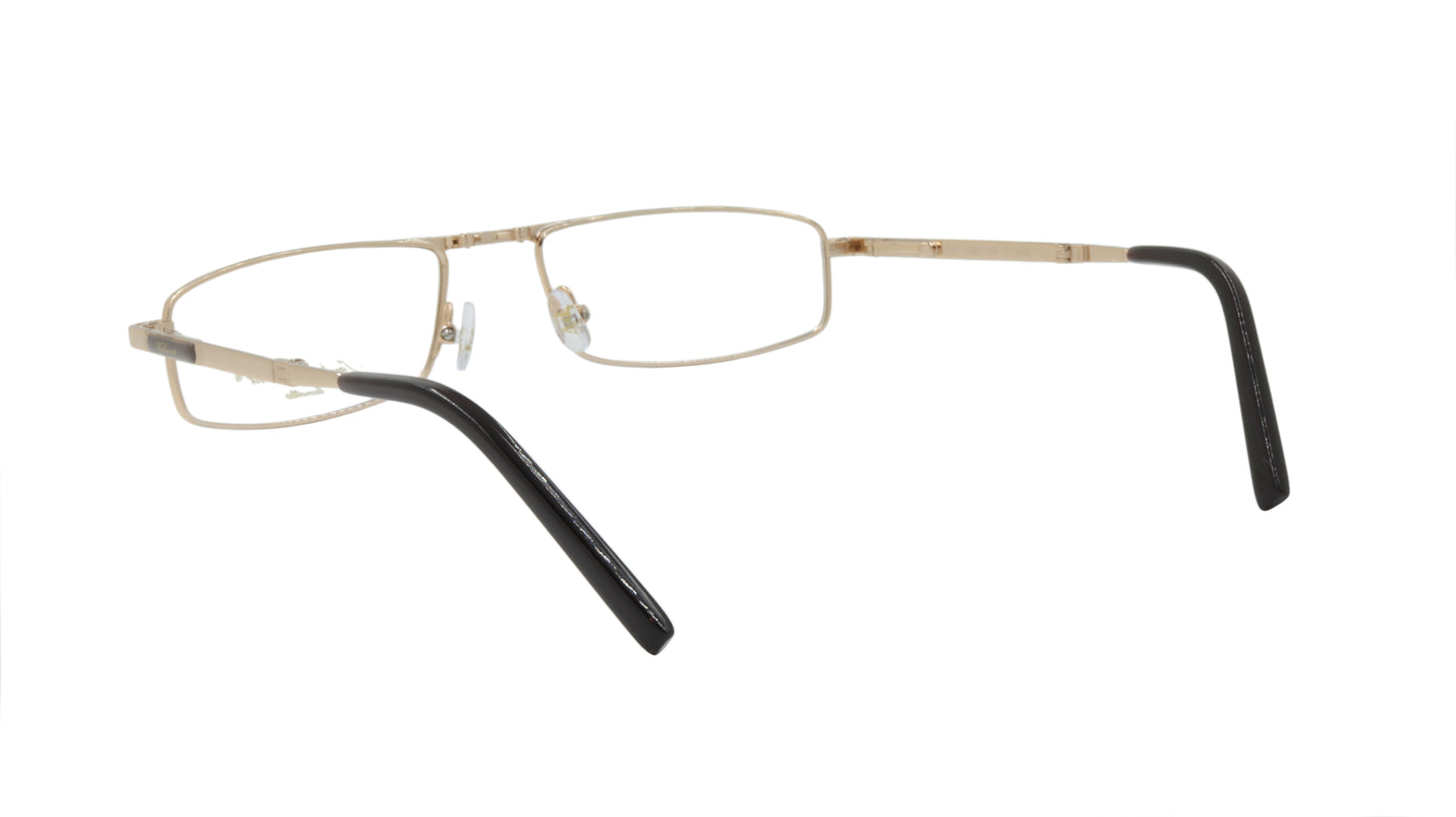Paul Vosheront Rectangle Gold Acetate Optical Frame PV257 C1