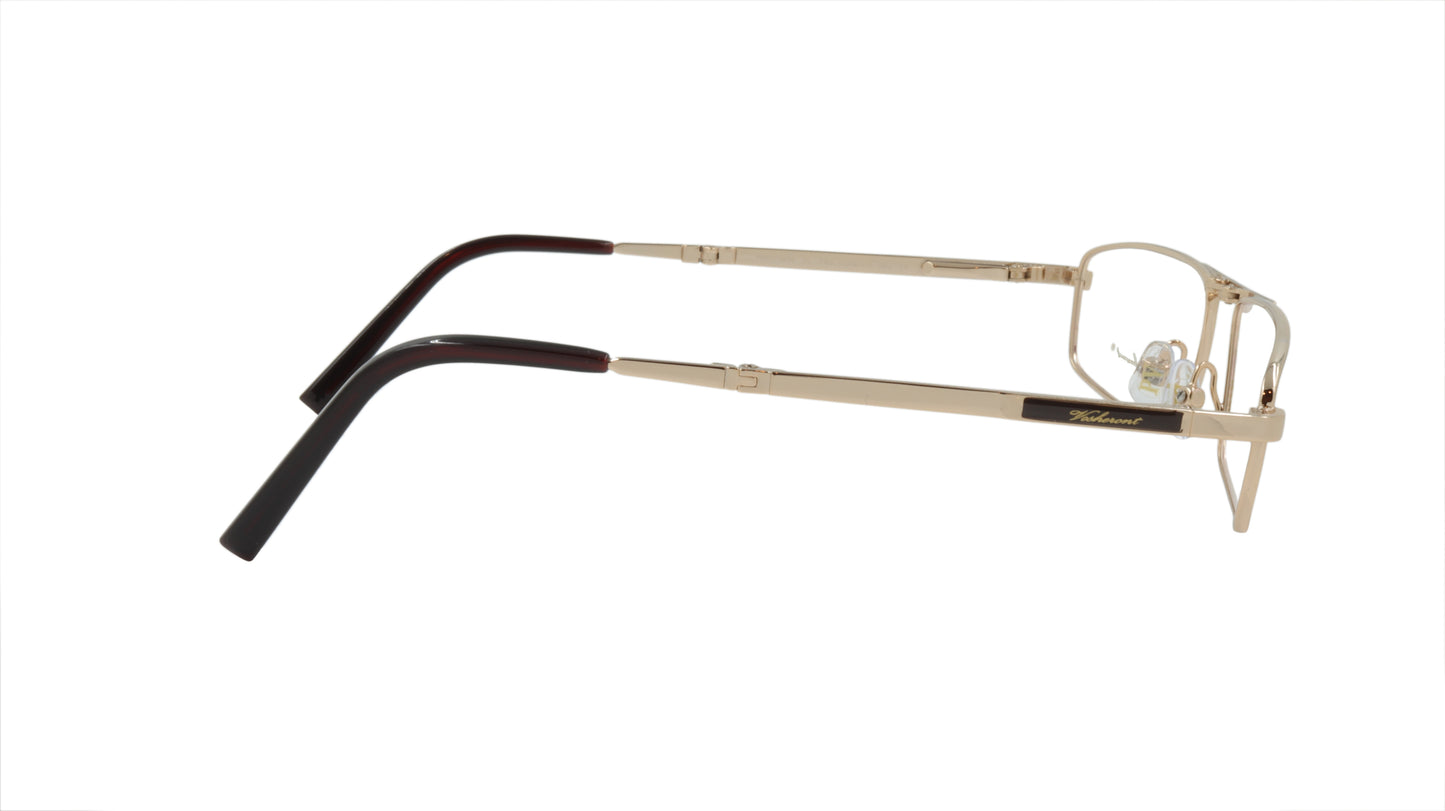 Paul Vosheront Rectangle Gold Acetate Optical Frame PV257 C1