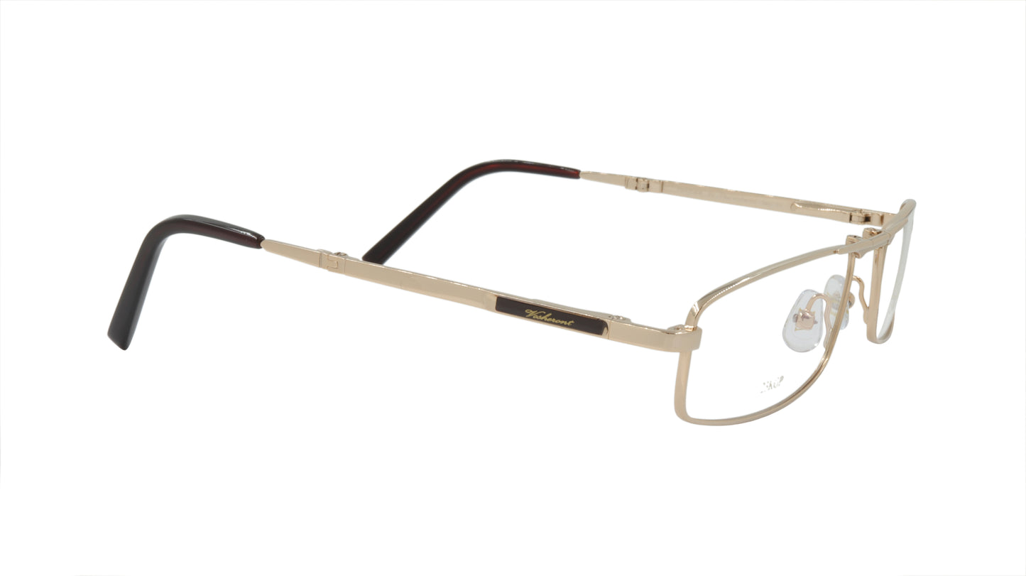 Paul Vosheront Rectangle Gold Acetate Optical Frame PV257 C1