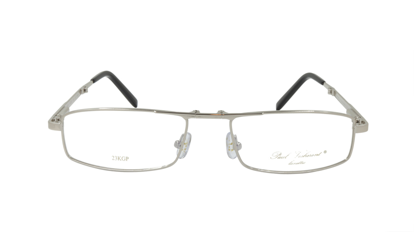 Paul Vosheront Rectangle Silver Acetate Optical Frame PV257 C2