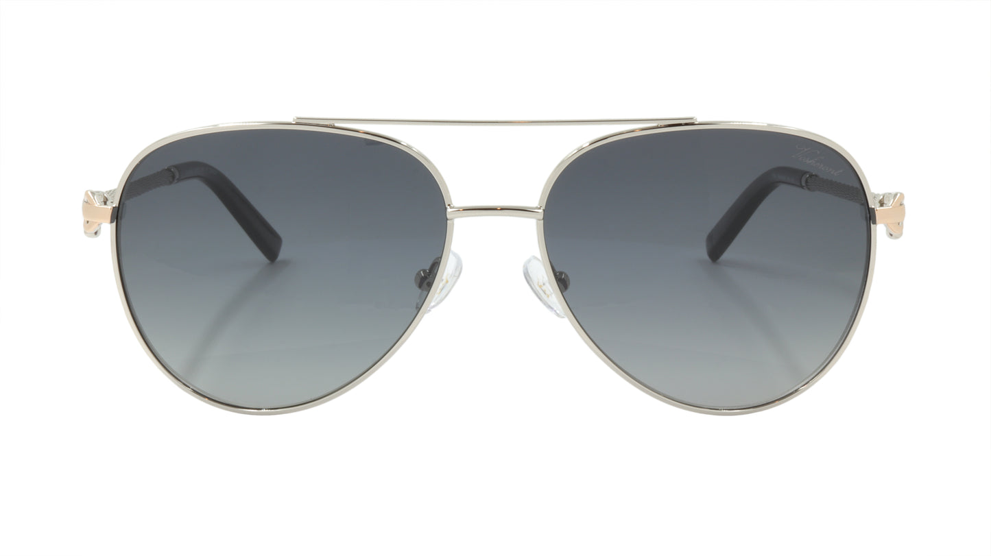 Paul Vosheront Sunglasses Gold Plated Metal Acetate Polarized Italy PV3438S C1