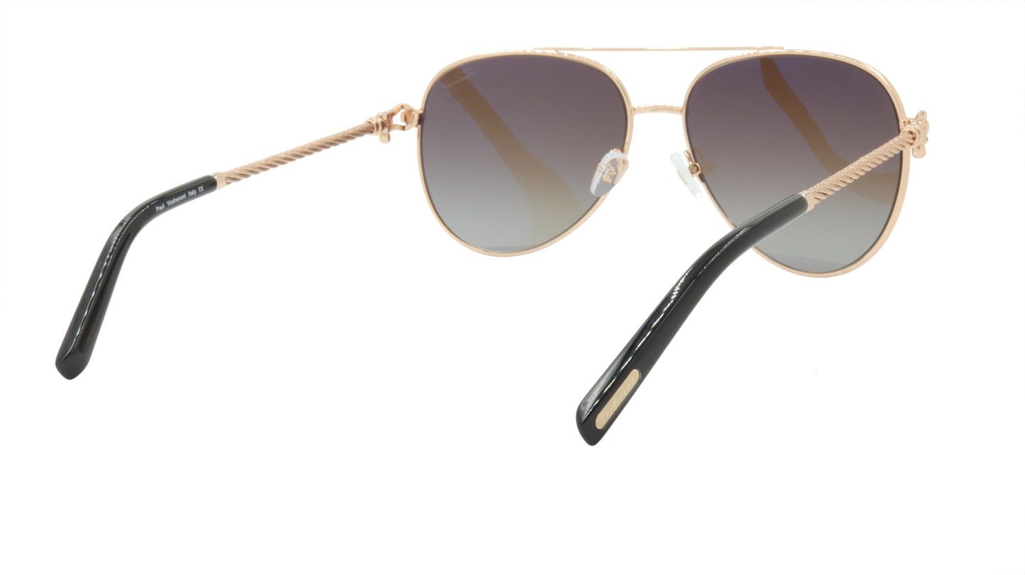Paul Vosheront Sunglasses Gold Plated Metal Acetate Polarized Italy PV3438S C2