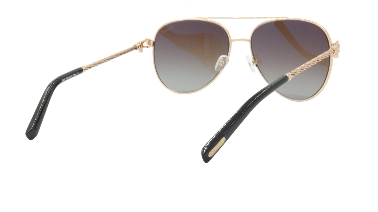 Paul Vosheront Sunglasses Gold Plated Metal Acetate Polarized Italy PV3438S C3