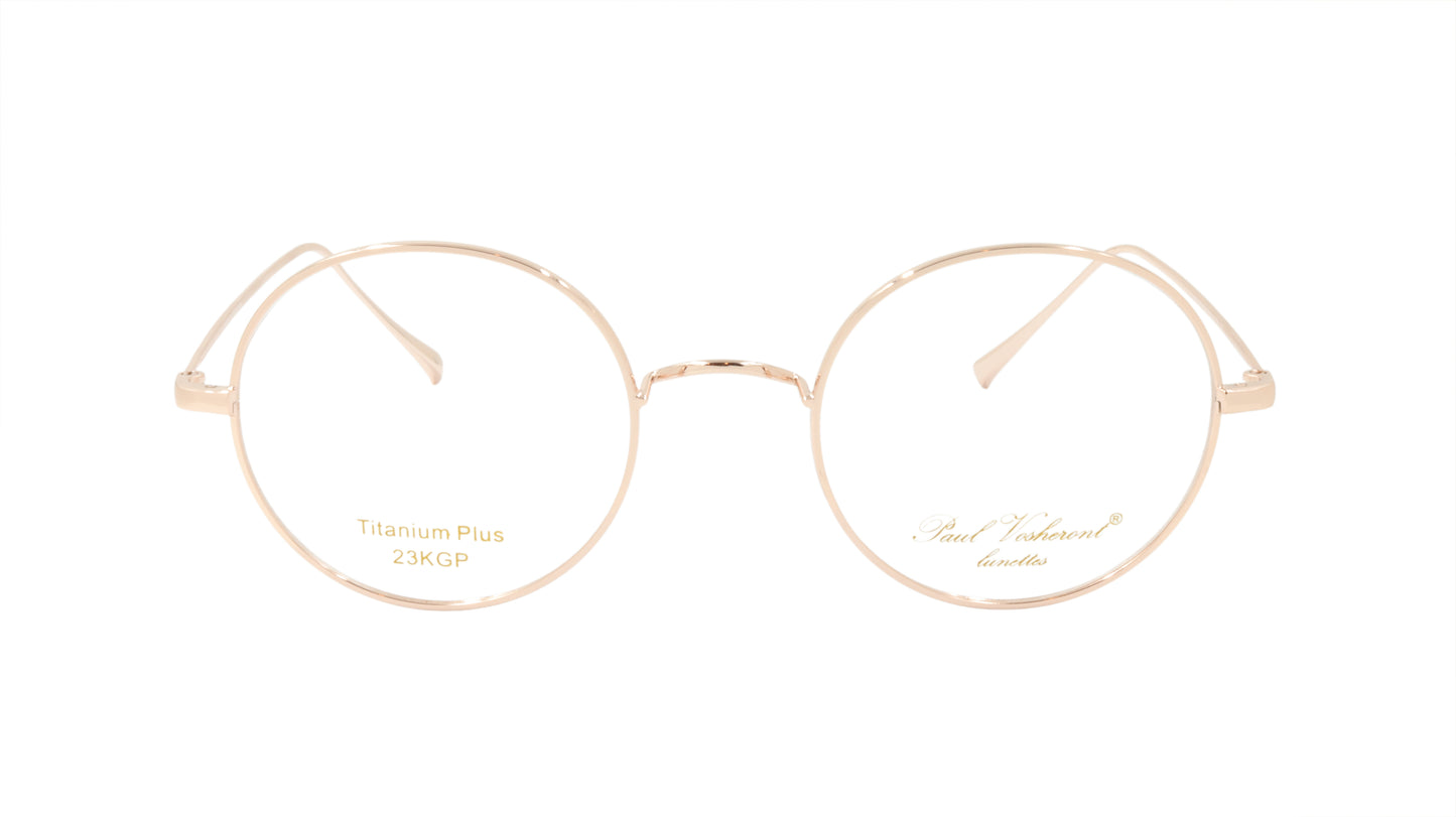 Paul Vosheront Round Gold Acetate Optical Frame PV501 C1