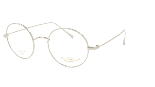 Paul Vosheront Round Silver Metal Optical Frame PV501 C2