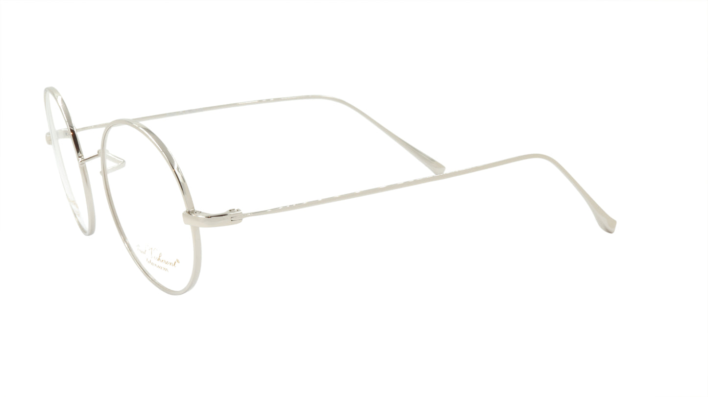 Paul Vosheront Round Silver Metal Optical Frame PV501 C2