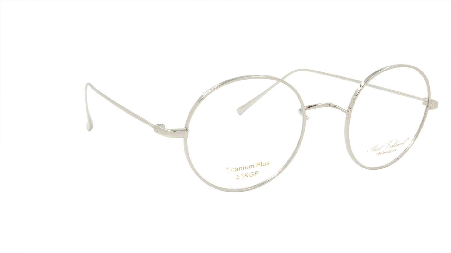 Paul Vosheront Round Silver Metal Optical Frame PV501 C2