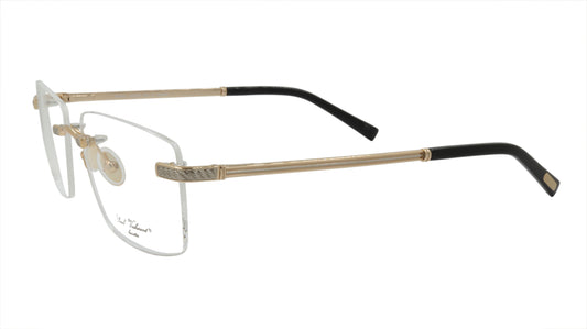 Paul Vosheront Rimless Silver & Gold Acetate Optical Frame PV604 C1