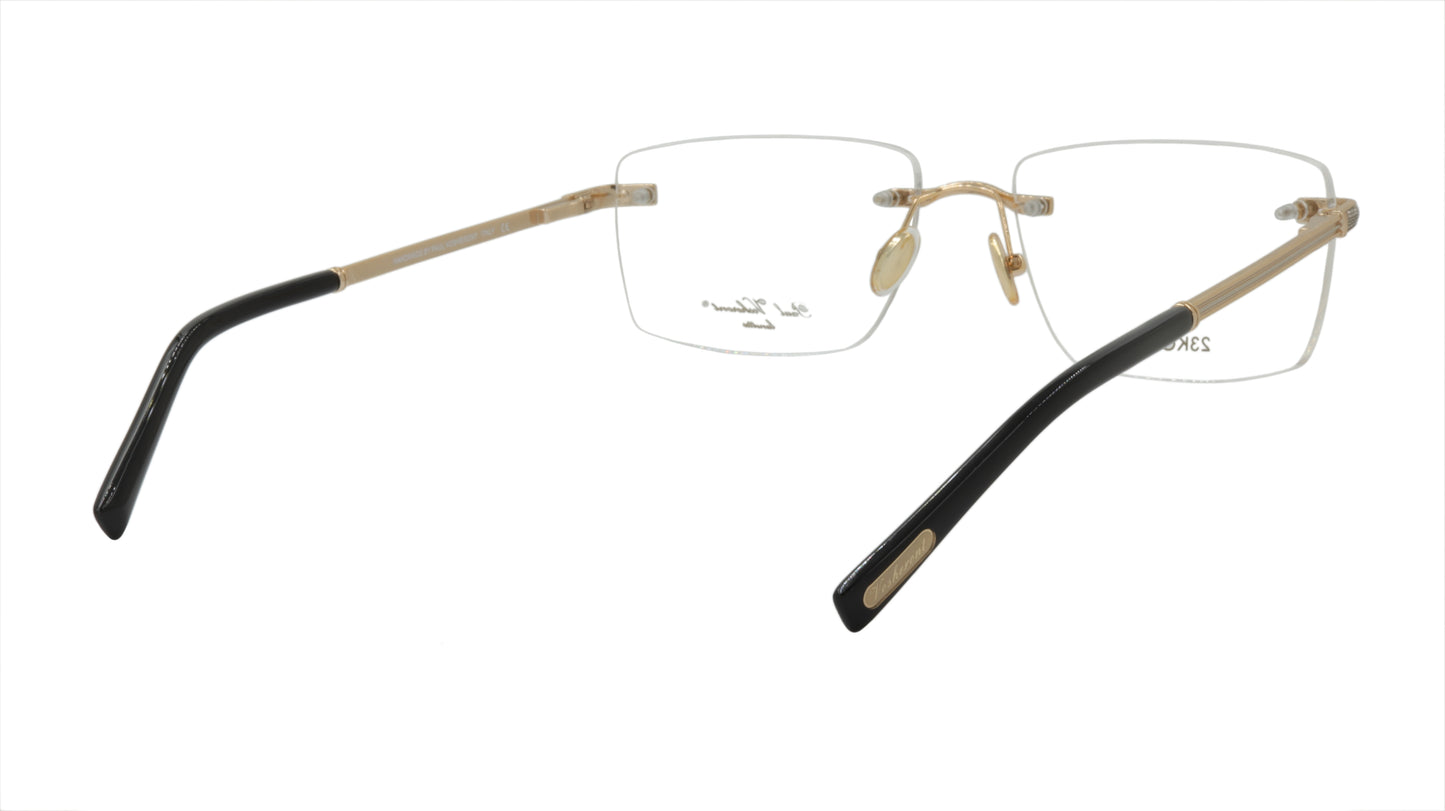 Paul Vosheront Rimless Silver & Gold Acetate Optical Frame PV604 C1