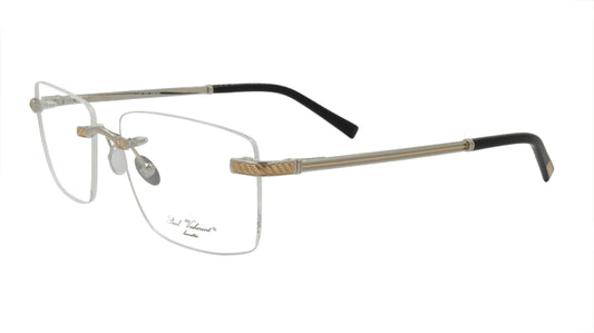 Paul Vosheront Rimless Silver & Gold Acetate Optical Frame PV604 C2