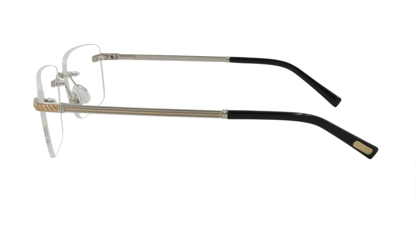 Paul Vosheront Rimless Silver & Gold Acetate Optical Frame PV604 C2