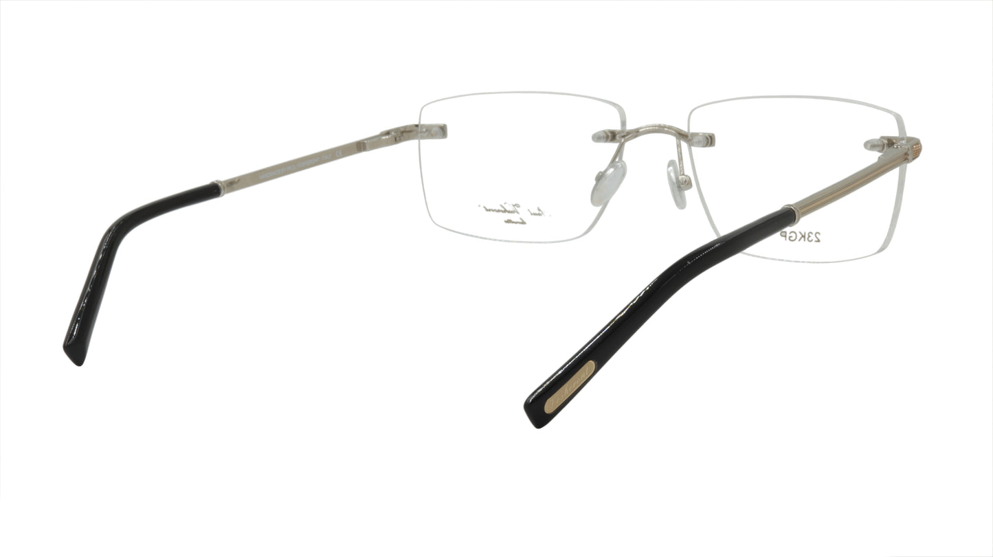Paul Vosheront Rimless Silver & Gold Acetate Optical Frame PV604 C2