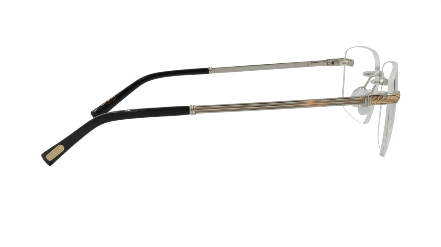 Paul Vosheront Rimless Silver & Gold Acetate Optical Frame PV604 C2