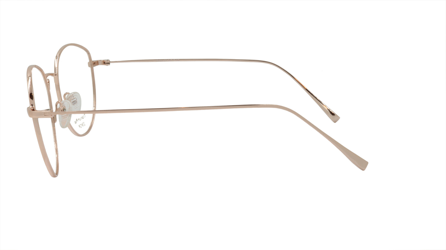 Paul Vosheront Eyeglasses Frame Gold Plated Metal Italy PV504 C1