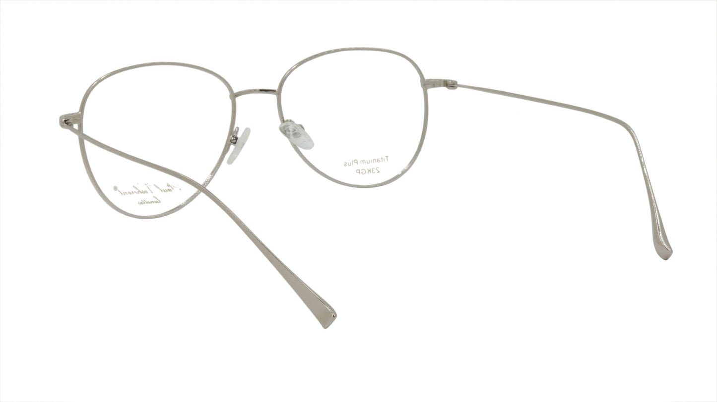 Paul Vosheront Aviator Style Silver Metal Optical Frame PV505 C2