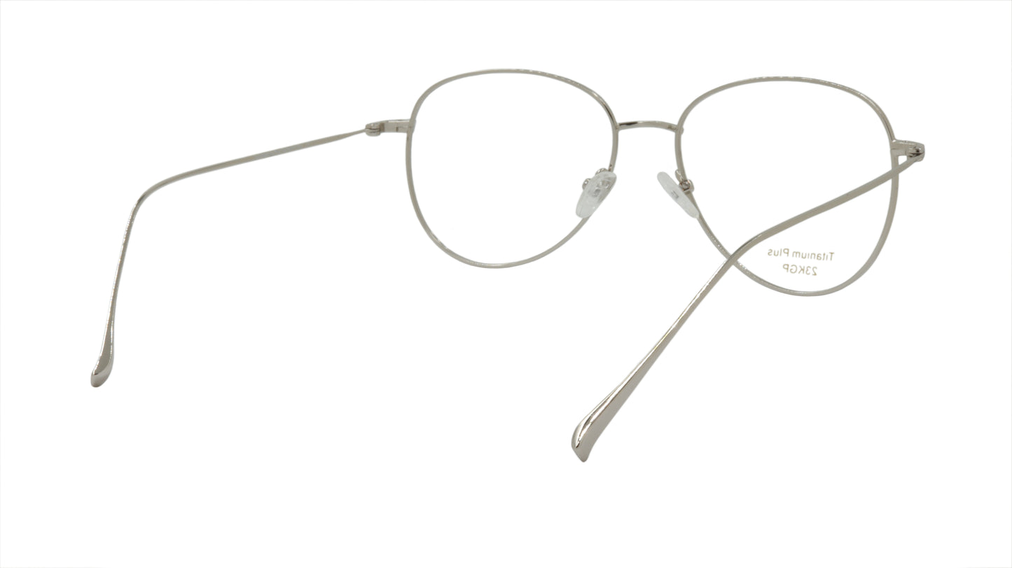 Paul Vosheront Aviator Style Silver Metal Optical Frame PV505 C2