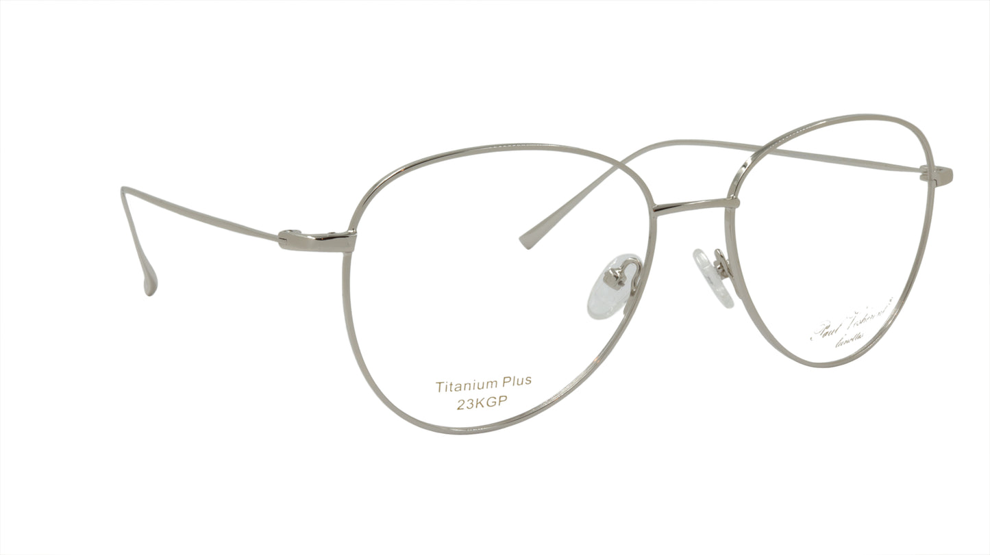 Paul Vosheront Aviator Style Silver Metal Optical Frame PV505 C2