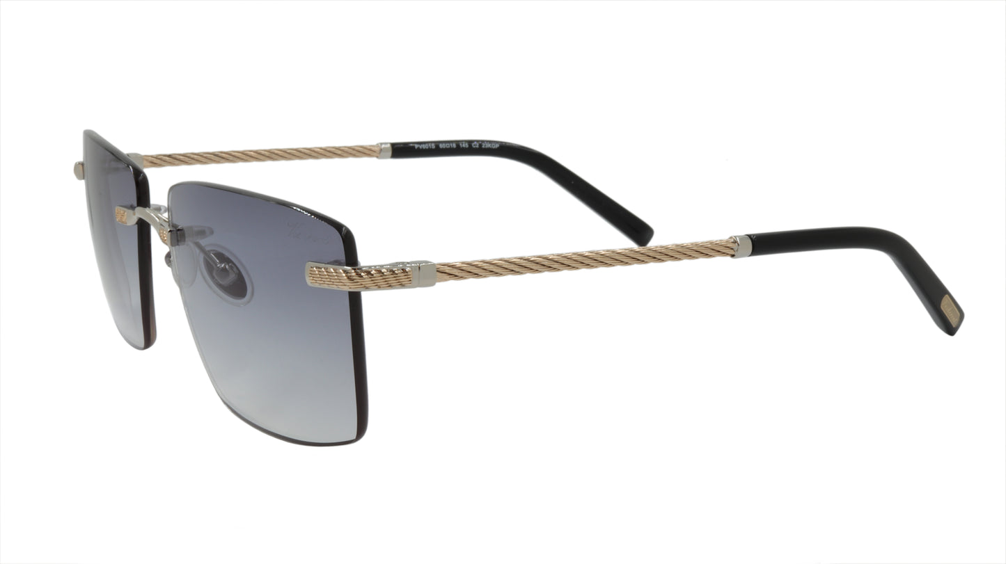 Paul Vosheront Sunglasses Gold Plated Metal Acetate Gradient Italy PV601S C2