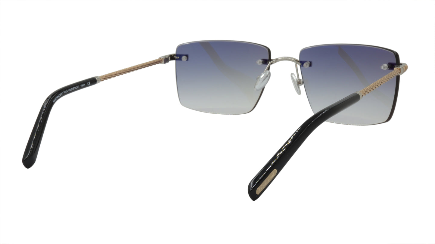 Paul Vosheront Sunglasses Gold Plated Metal Acetate Gradient Italy PV601S C2