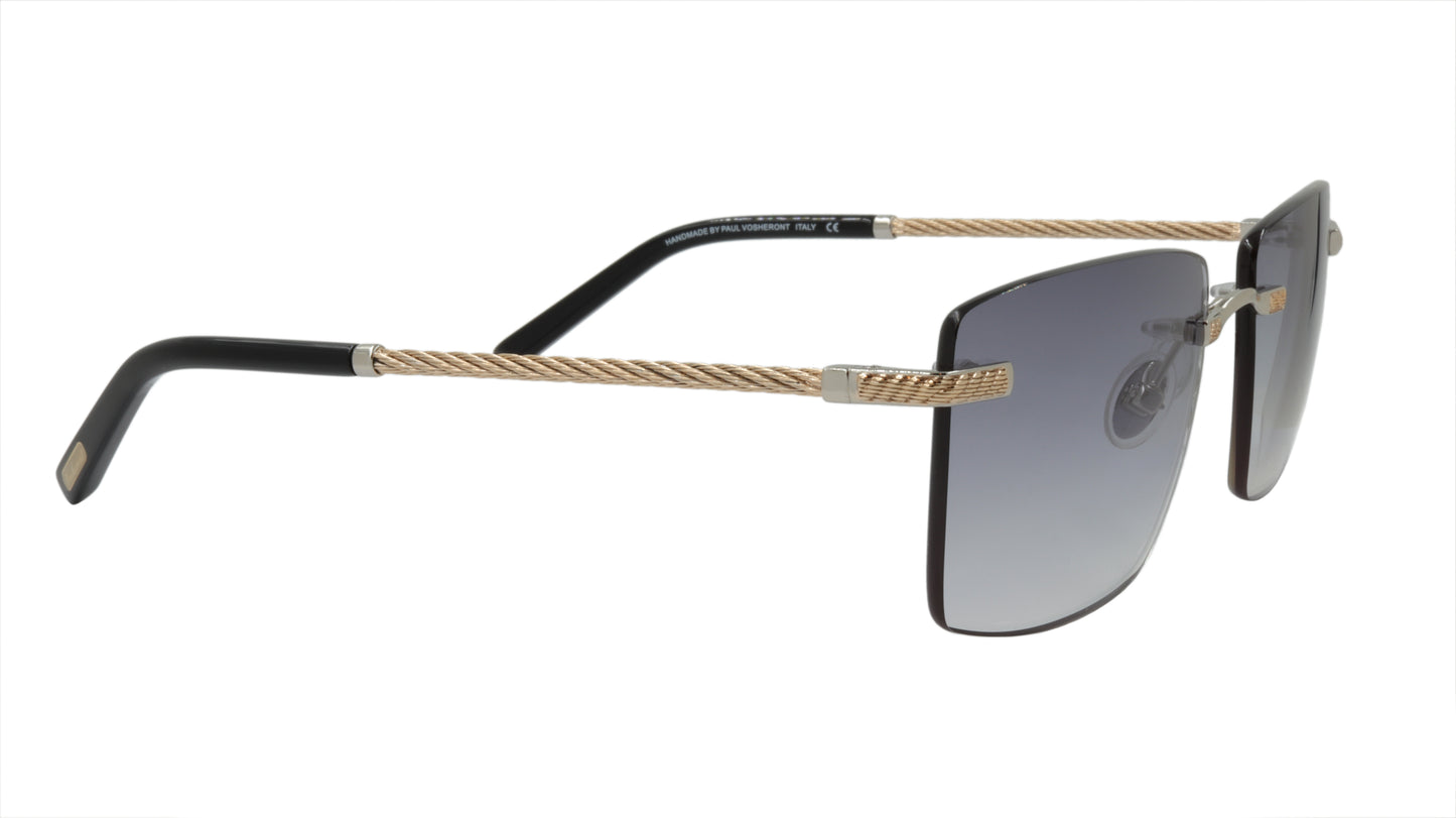 Paul Vosheront Sunglasses Gold Plated Metal Acetate Gradient Italy PV601S C2