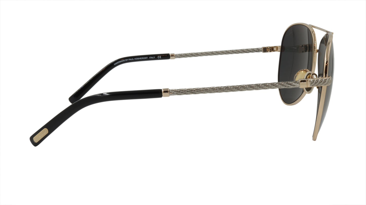 Paul Vosheront Sunglasses Gold Plated Metal Acetate Polarized Italy PV602S C1