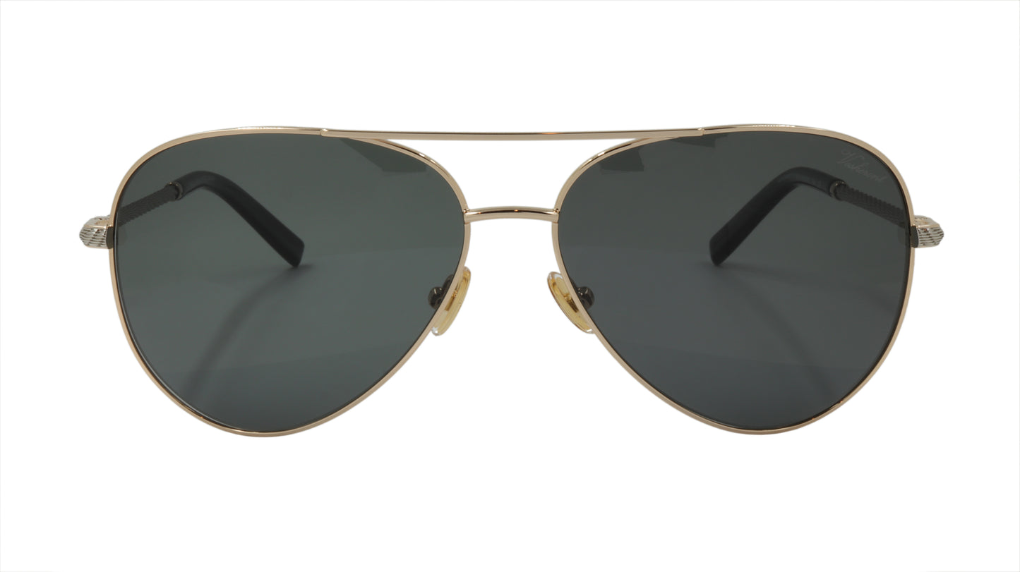 Paul Vosheront Sunglasses Gold Plated Metal Acetate Polarized Italy PV602S C1