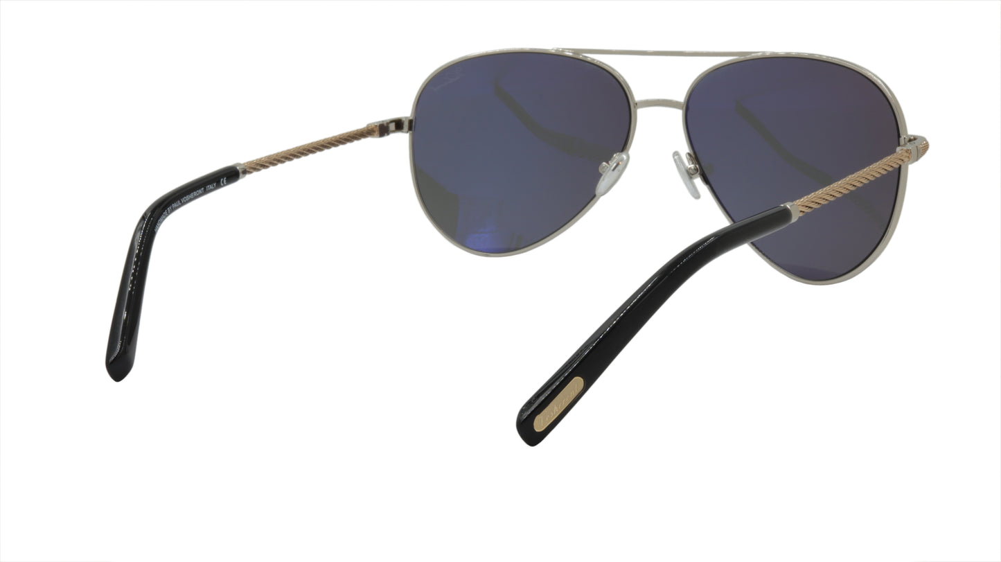 Paul Vosheront Sunglasses Gold Plated Metal Acetate Polarized Italy PV602S C2
