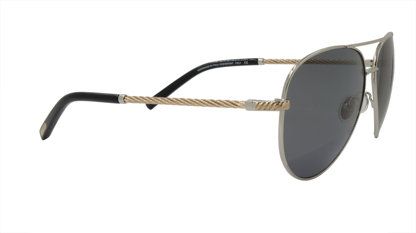 Paul Vosheront Sunglasses Gold Plated Metal Acetate Polarized Italy PV602S C2