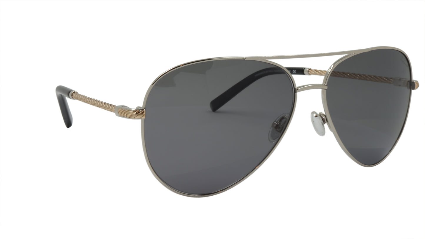 Paul Vosheront Sunglasses Gold Plated Metal Acetate Polarized Italy PV602S C2