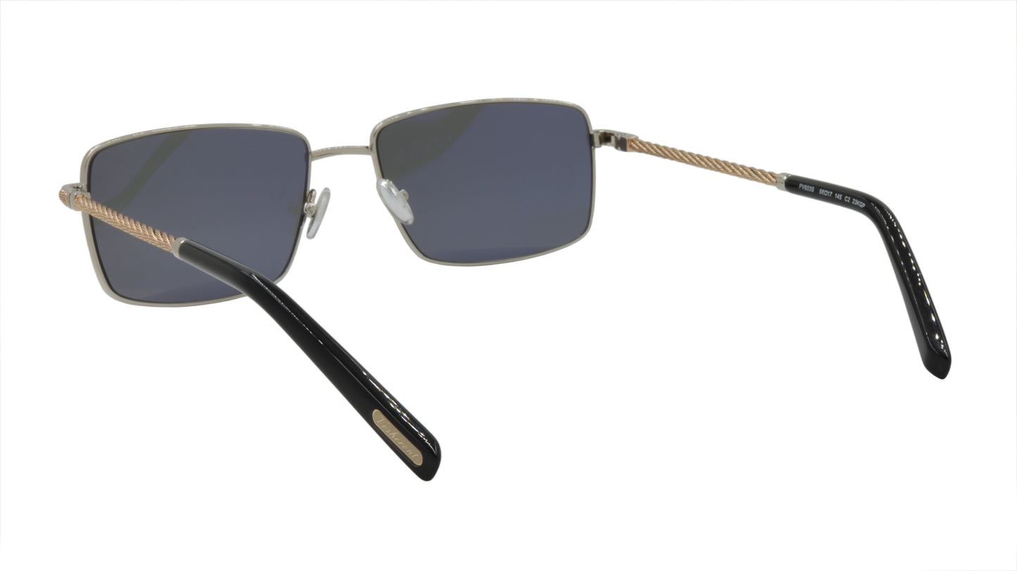 Paul Vosheront Sunglasses Gold Plated Metal Acetate Polarized Italy PV603S C2