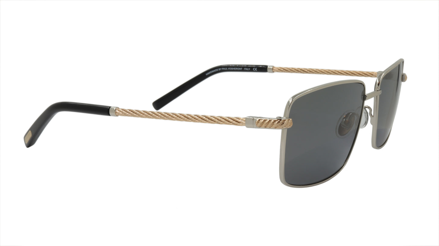 Paul Vosheront Sunglasses Gold Plated Metal Acetate Polarized Italy PV603S C2