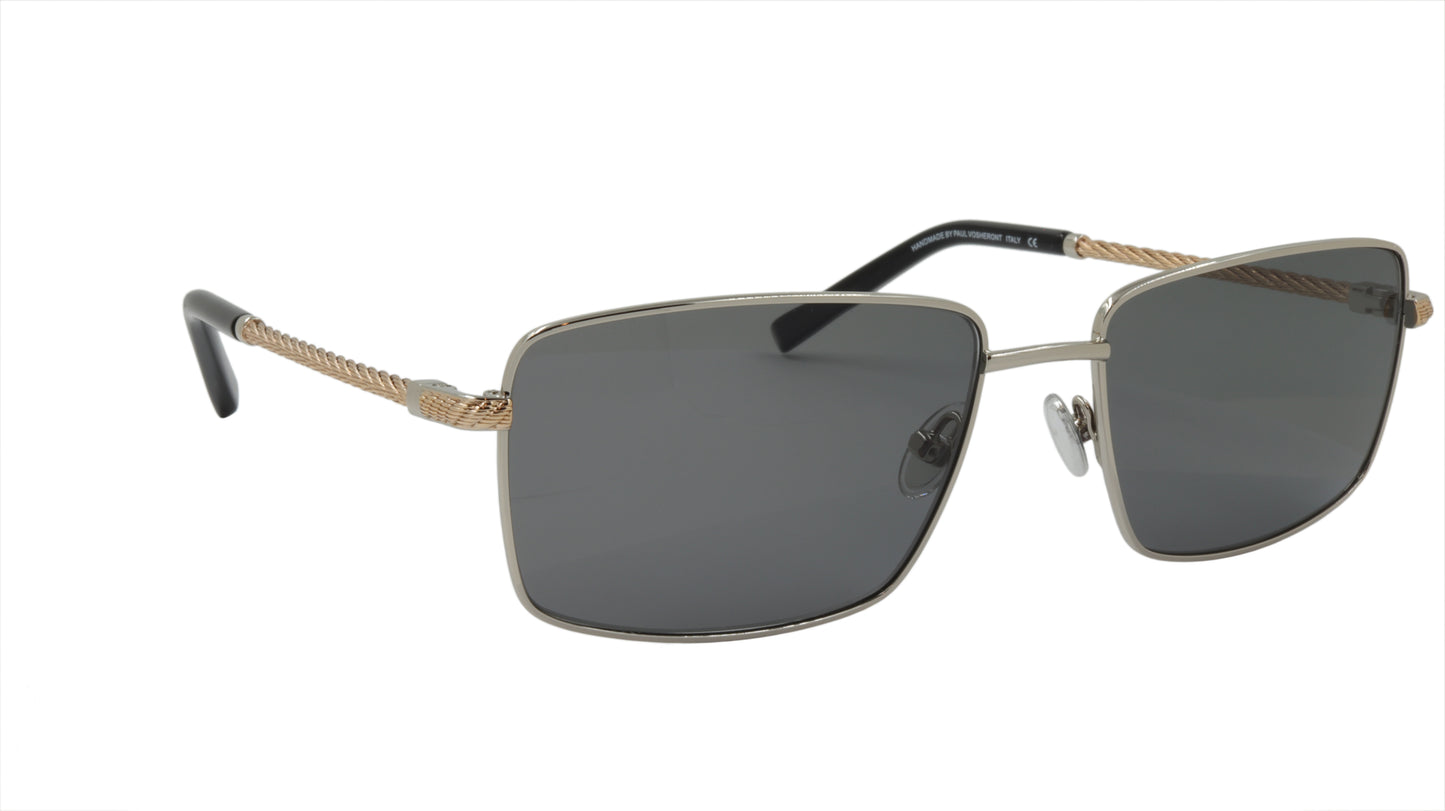 Paul Vosheront Sunglasses Gold Plated Metal Acetate Polarized Italy PV603S C2