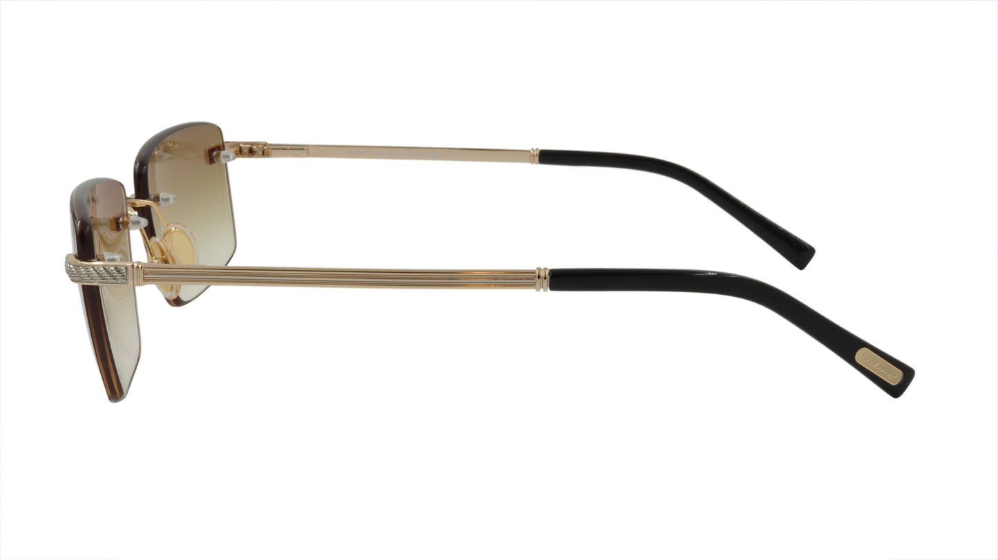 Paul Vosheront Sunglasses Gold Plated Metal Acetate Gradient Italy PV604S C1