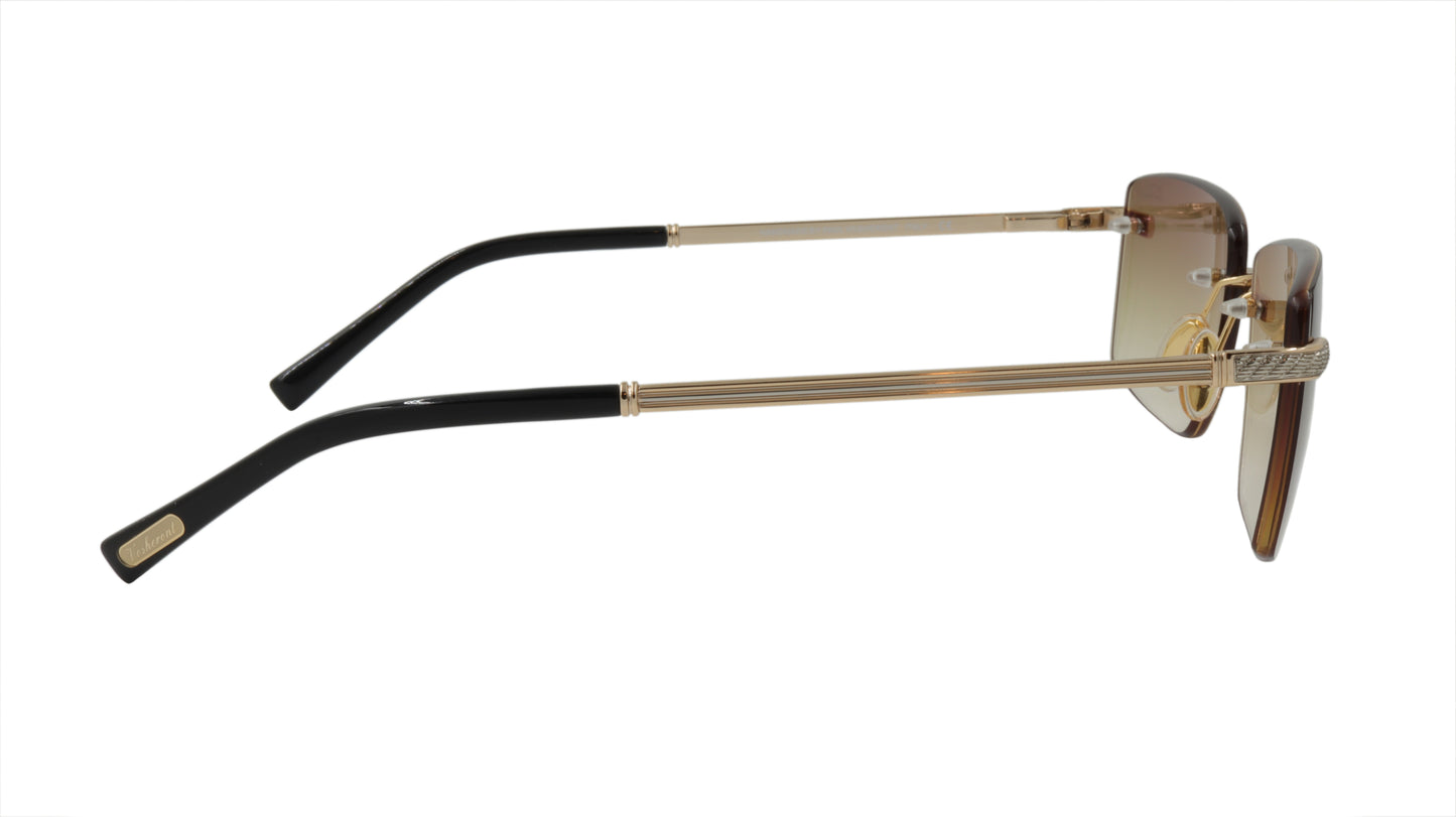 Paul Vosheront Sunglasses Gold Plated Metal Acetate Gradient Italy PV604S C1