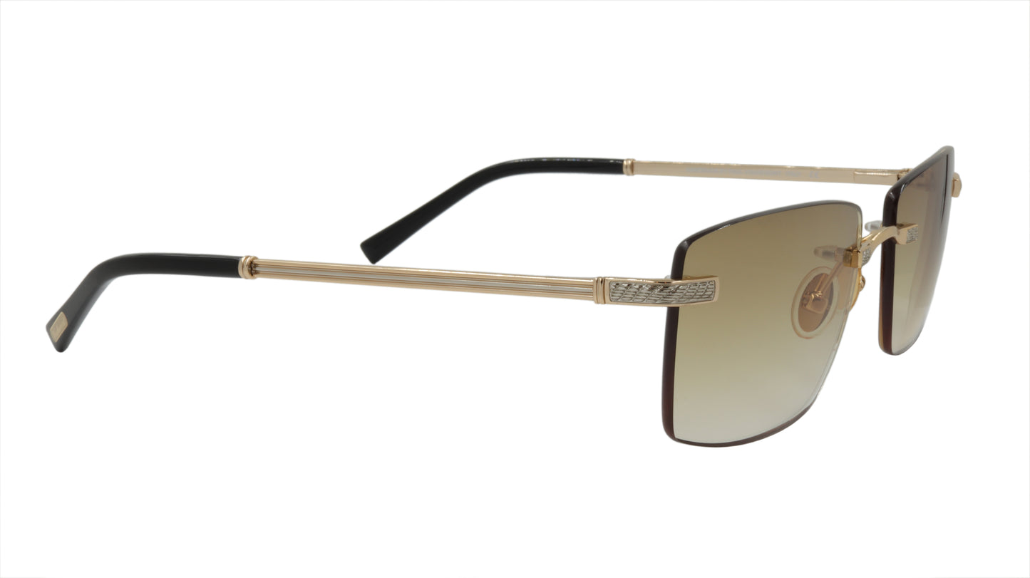 Paul Vosheront Sunglasses Gold Plated Metal Acetate Gradient Italy PV604S C1