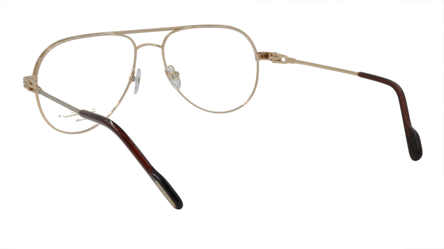 Paul Vosheront Aviator Silver & Gold Acetate Optical Frame PV395 C1