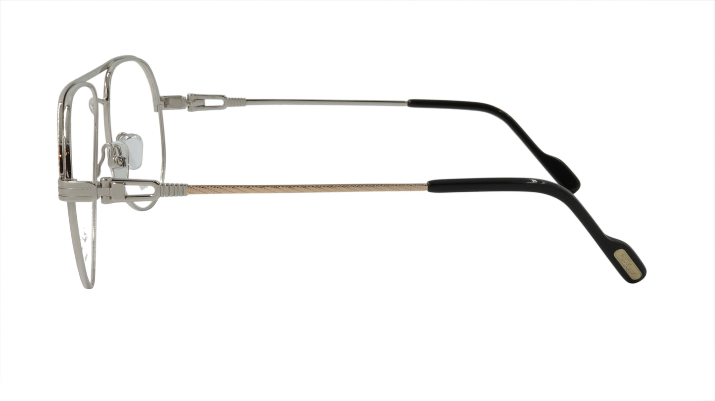 Paul Vosheront Aviator Style Gold & Silver Acetate Optical Frame PV395 C2