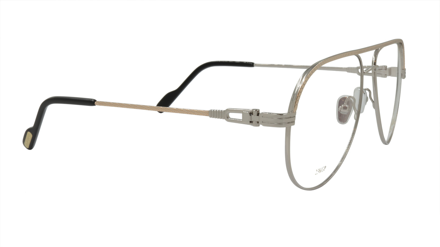 Paul Vosheront Aviator Style Gold & Silver Acetate Optical Frame PV395 C2