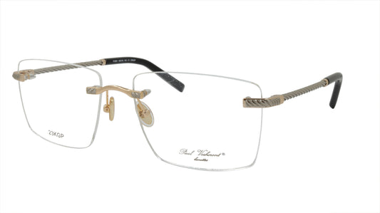 Paul Vosheront Rimless Rectangle Acetate Optical Frame PV601 C1