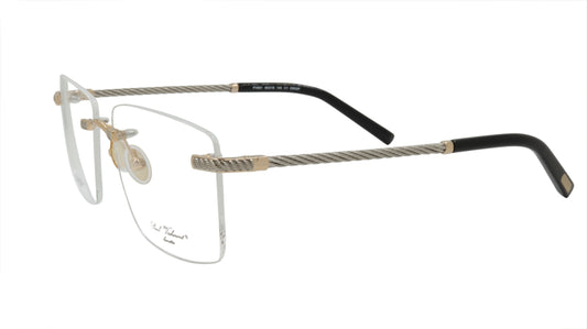 Paul Vosheront Rimless Rectangle Acetate Optical Frame PV601 C1