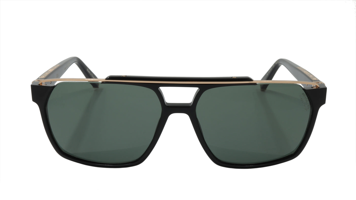 ZILLI Sunglasses Uniquely Crafted of Titanium and Acetate in Contrasting Colors