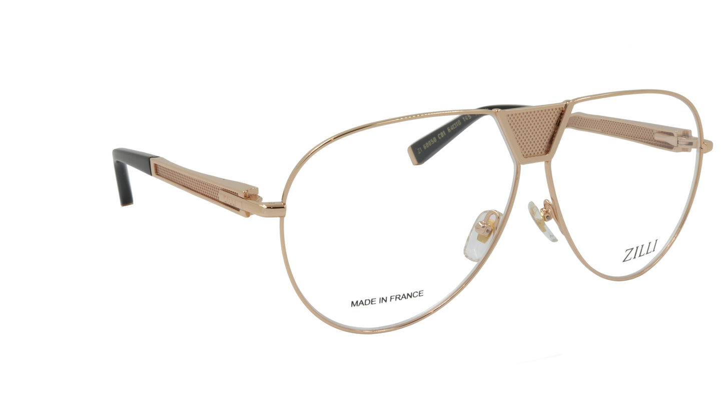 ZILLI Eyewear Made with High Quality Titanium in Aviator Style