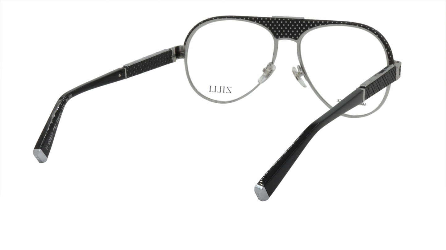 ZILLI Eyeglasses Frame Titanium Acetate Leather France Made ZI 60052 C02