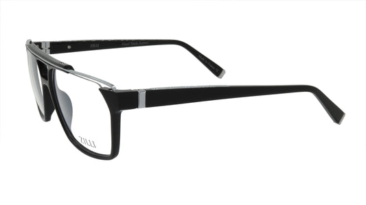 ZILLI Eyewear in Black and Silver Titanium and Acetate ZI 60053 C02