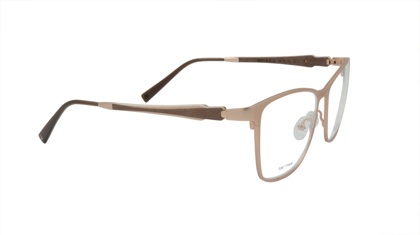 GOLD & WOOD Eyewear Titanium and Satin Rose Gold